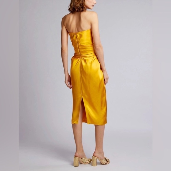 Brandon Maxwell Petal Front Cocktail Satin Dress NWT SZ 4✨✨🔥🔥 - Picture 12 of 16